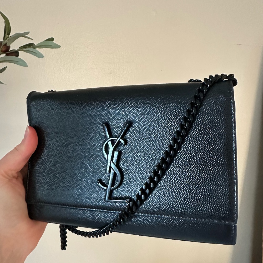 YSL Black Leather Chain Bag